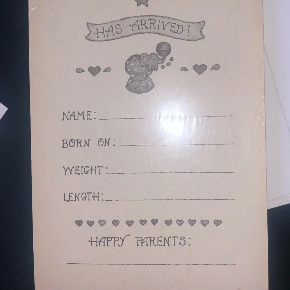 VINTAGE BABY ANNOUNCEMENTS & THANK YOU CARDS